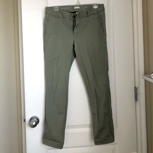 J Crew Green Frankie Pant